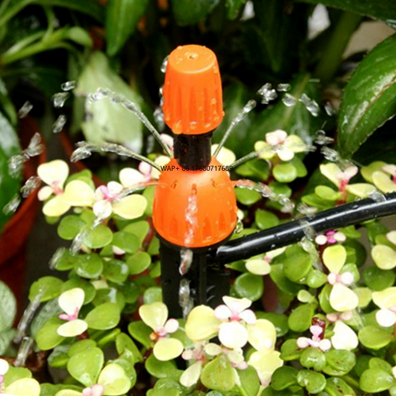Drip Irrigation Kit - 調整可能な8口スプレーヤー点滴灌漑器1/4インチ（4/7mm）ホースエミッタースプリンクラー散水キット点滴灌漑システム温室用