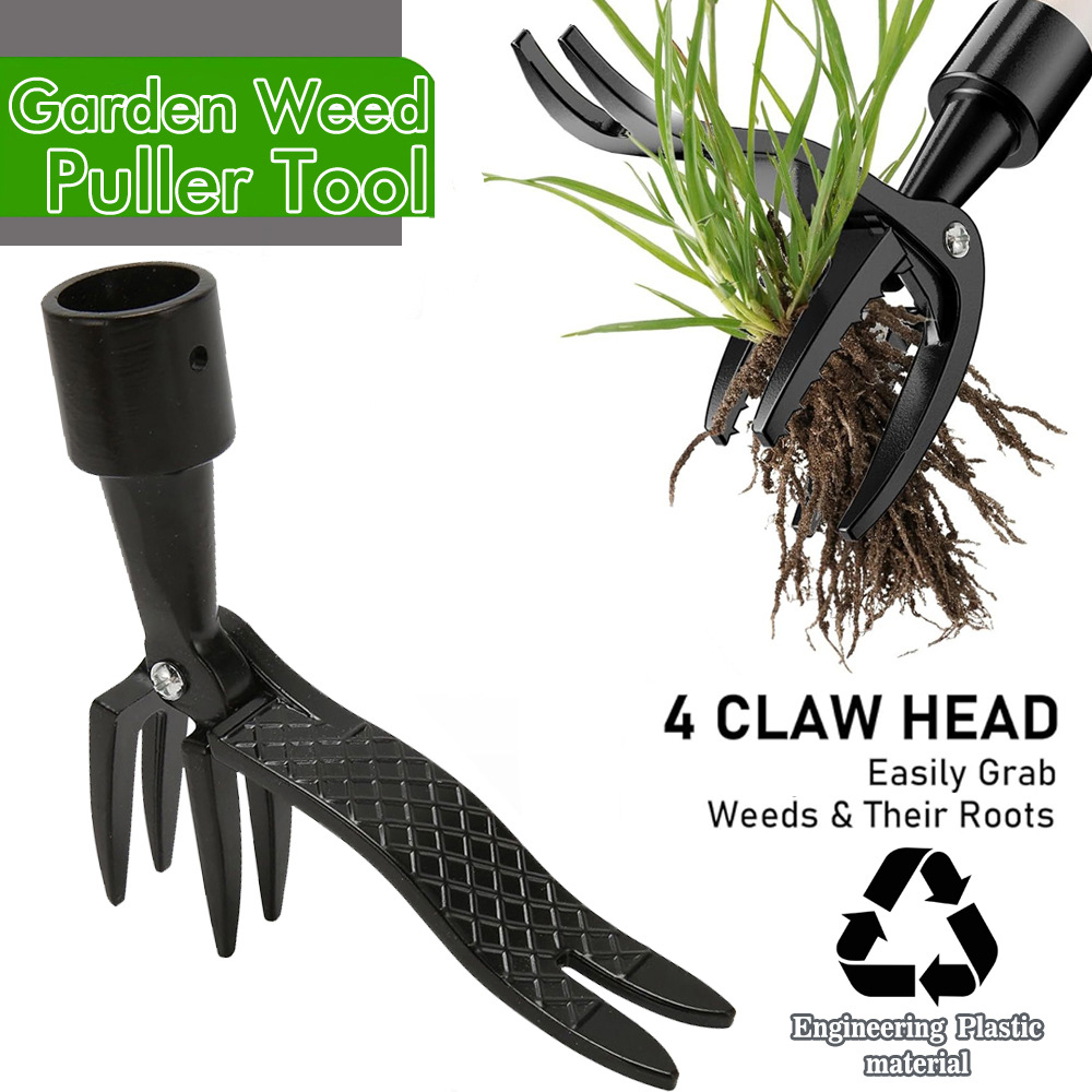 Weed Puller - スタンドアップ除草爪ツールアルミ合金除草ヘッド交換用ガーデンフットペダル掘削草シャベル根除去器