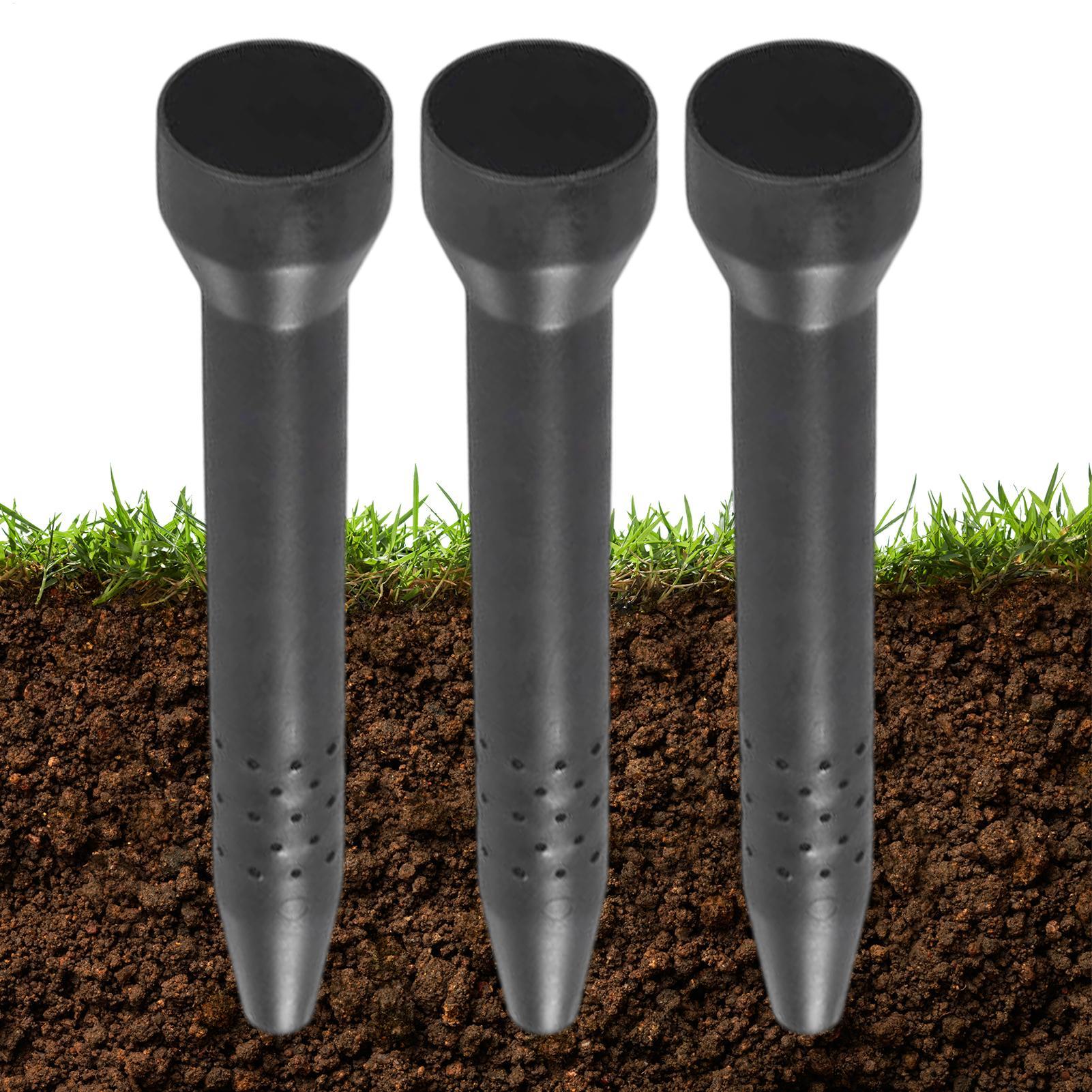 Drip Irrigation Kit - 庭用散水スパイク3個セット 根部灌漑ステーク 屋外プランター用給水器 ドリップシステム 鉢植え植物 花壇