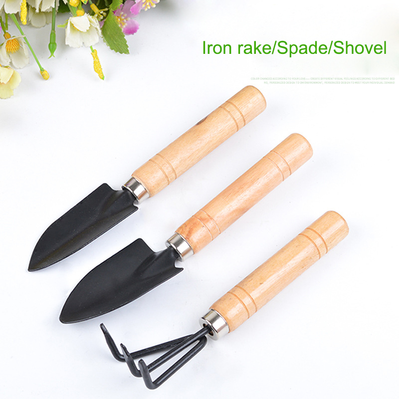 Gardening Tools For Digging - 3 ピース/セットミニガーデンツールセット庭の植物フラワーポットサボテン野菜掘削除草屋内小さな植物ガーデンツール