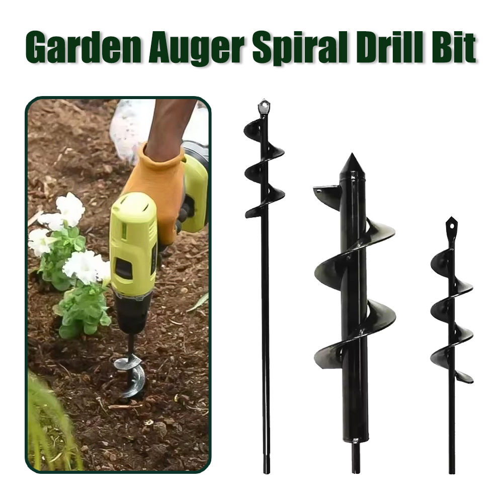 Gardening Tools For Digging - ガーデンオーガースパイラルドリルビット六角シャフトオーガー高品質庭園芸寝具植栽ポスト穴掘り地面オーガー