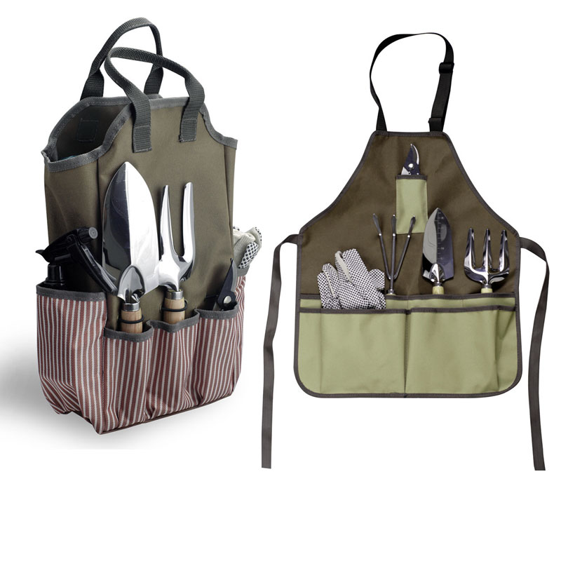 Gardening Tools Set - ガーデニングツールセット 12点セット 高耐久性 防錆ステンレス鋼製ハンドツール オーガナイザーハンドバッグ付き キャリーバッグ付きエプロン