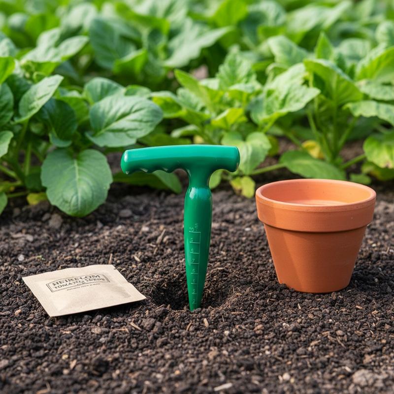 Gardening Tools For Digging - 1PC ハンドヘルドクリアスケールガーデンホールパンチャー軽量掘削植栽ツール種子播種穴ディスペンサー園芸用