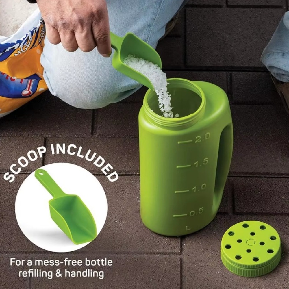 Grass Seed Spreader - ハンドスプレッダーシェーカー 草塩除氷剤用 ハンドヘルドスプレッダー 最大70オンス 1スクープシードスプレッダー付き 肥料スプレッダー