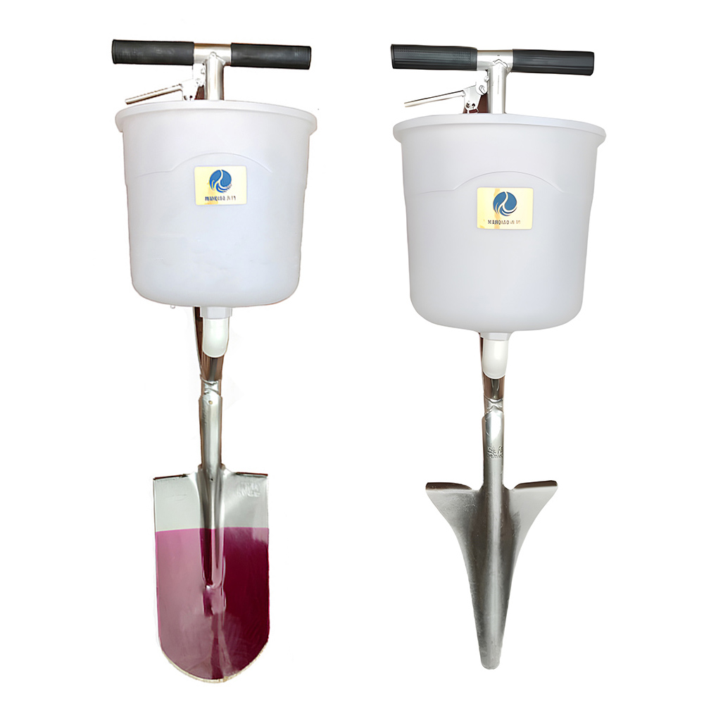 Grass Seed Spreader - コーンを使用した多機能ハンドヘルドガーデンフードツール,プラスチックおよびプラスチック製のガーデンツール,調整可能なストラップ