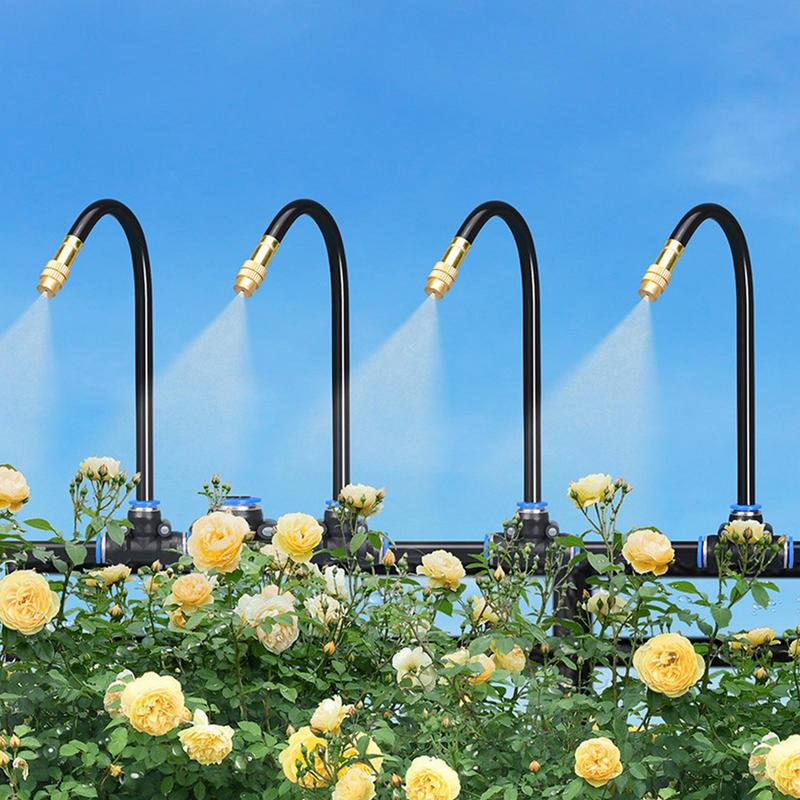 Drip Irrigation Kit - 点滴灌漑システム庭灌漑キット散水システムガーデニングアクセサリー自動チューブホース調整可能なノズル
