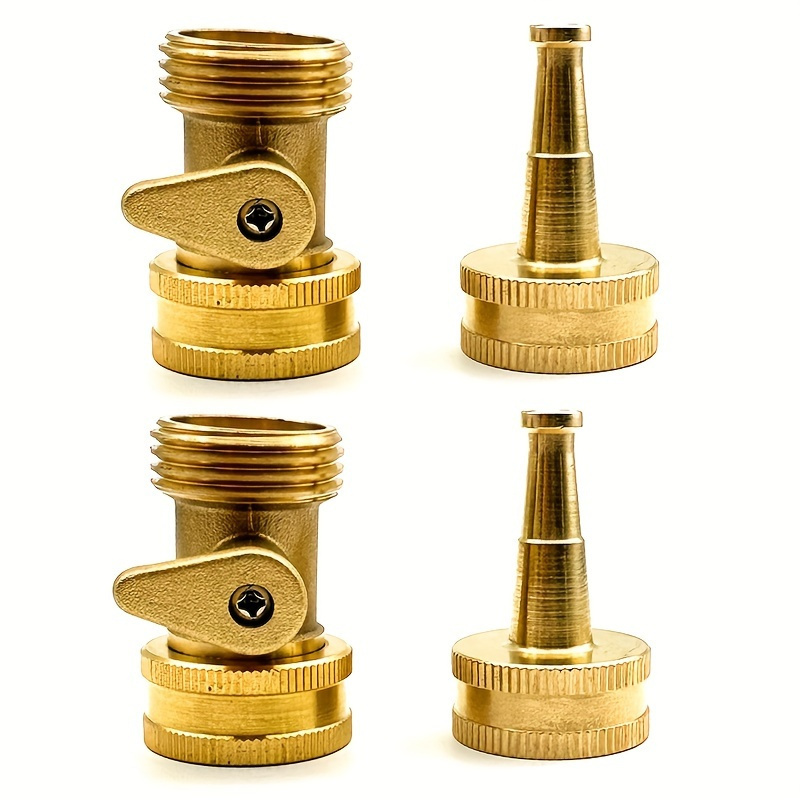 2個/セット真鍮製ガーデンホースノズル-耐久性のある金属製芝 - Garden Hose Nozzle のレビューと価格
