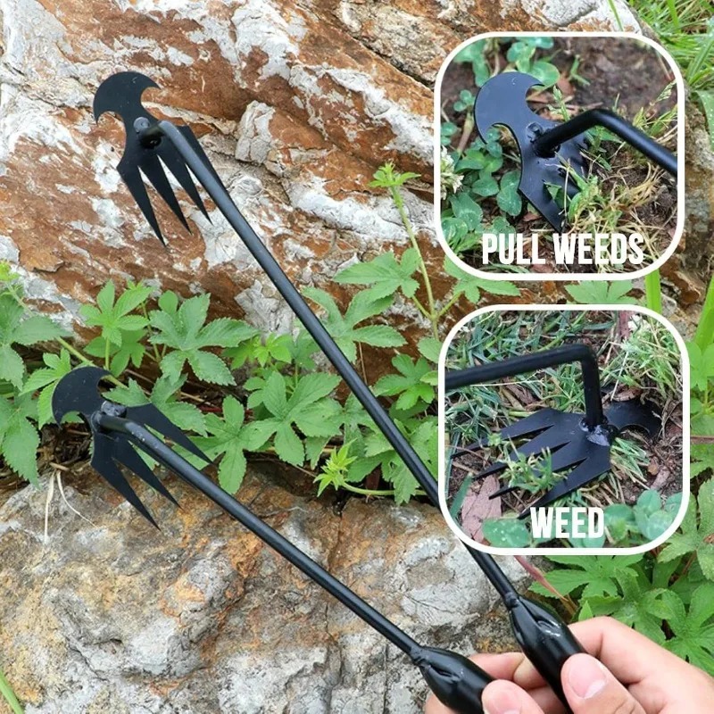 2in1ガーデンレーキ手動種子草根除去ツールプーラーシャベル - Grass Seed Spreader のレビューと価格