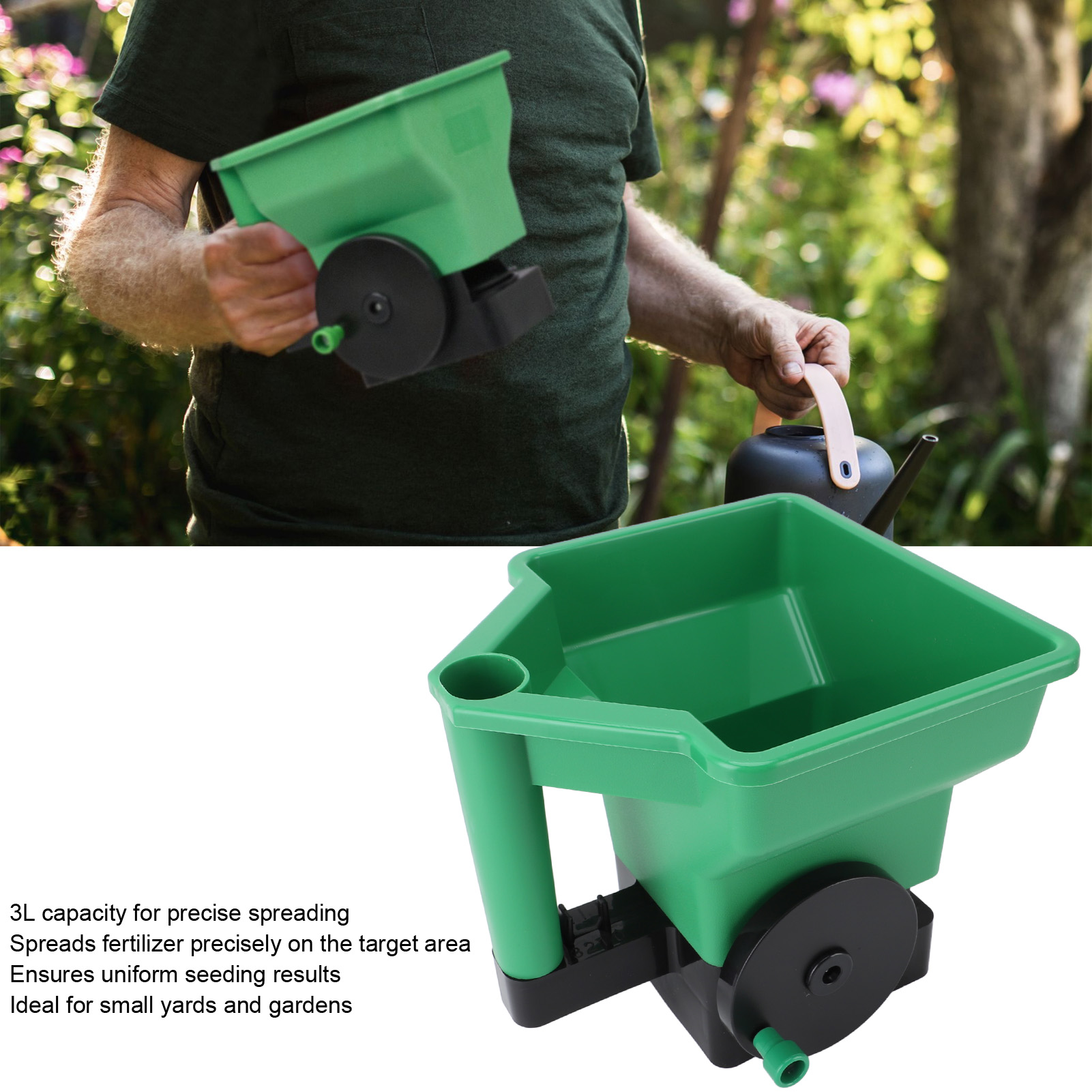 芝生スプレッダー ハンドスプレッダー 3L 手動小型省力ハン - Grass Seed Spreader のレビューと価格