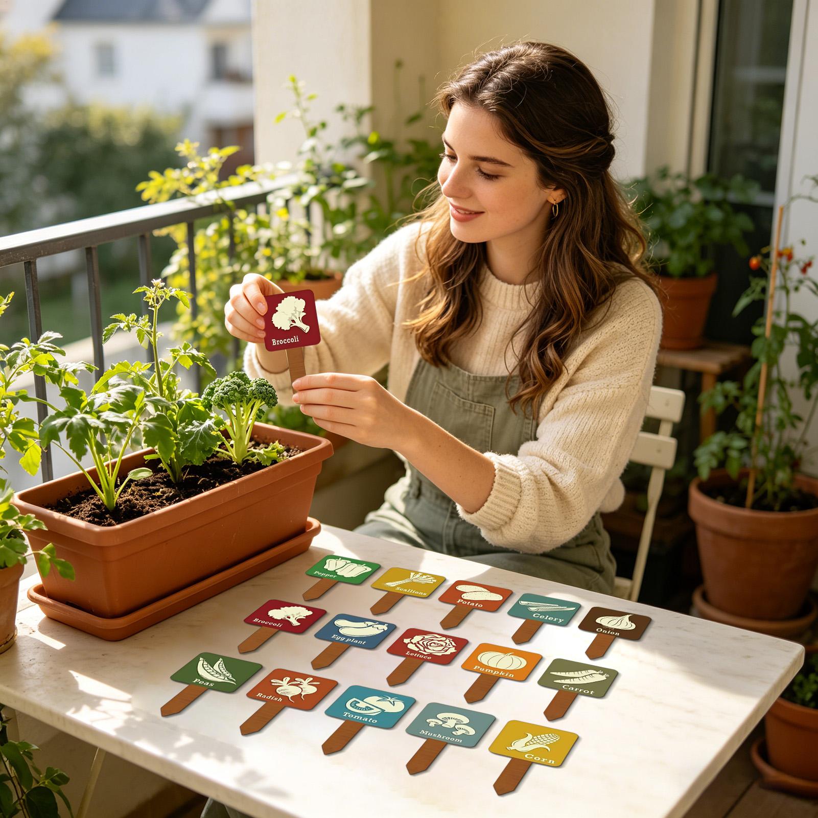 庭の植物マーカー 15 個 T 字型標識タグマーカー植物ラベ - Garden Row Marker のレビューと価格