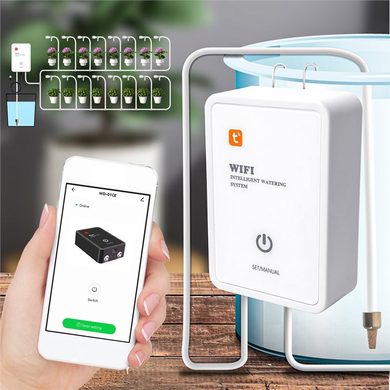 自動点滴灌漑システムキット Tuya スマートWiFiガーデ - Drip Irrigation Kit のレビューと価格