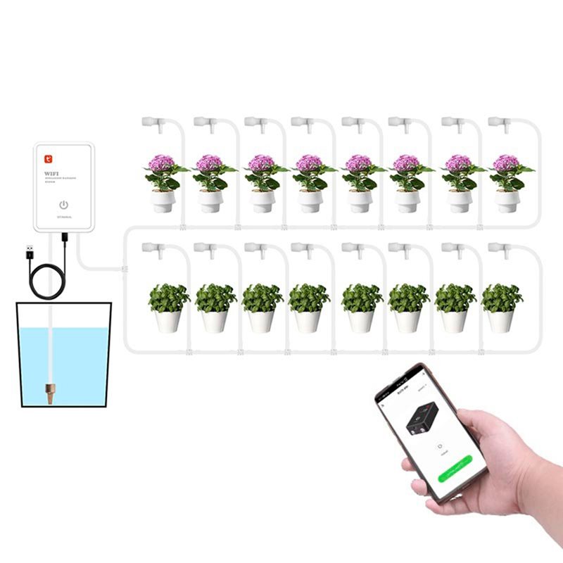 自動点滴灌漑システムキット Tuya スマートWiFiガーデ - Drip Irrigation Kit のレビューと価格