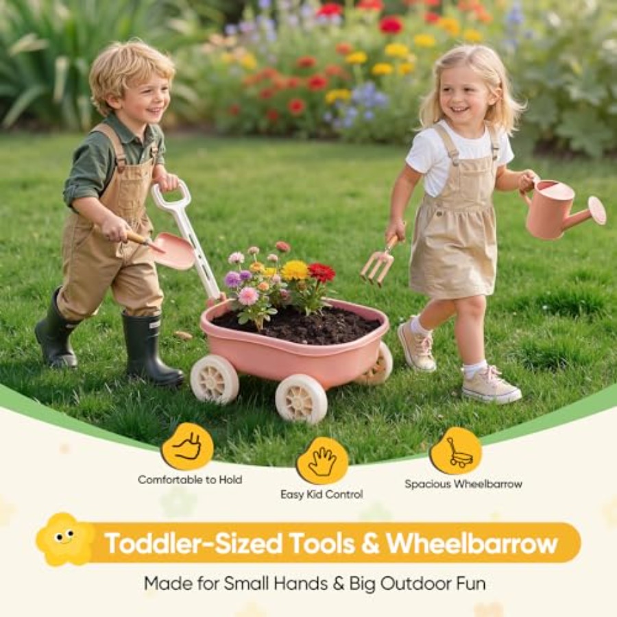 手押し車付きガーデニングセット、11点セット、屋外庭園、ビー - Gardening Tools In Japan のレビューと価格