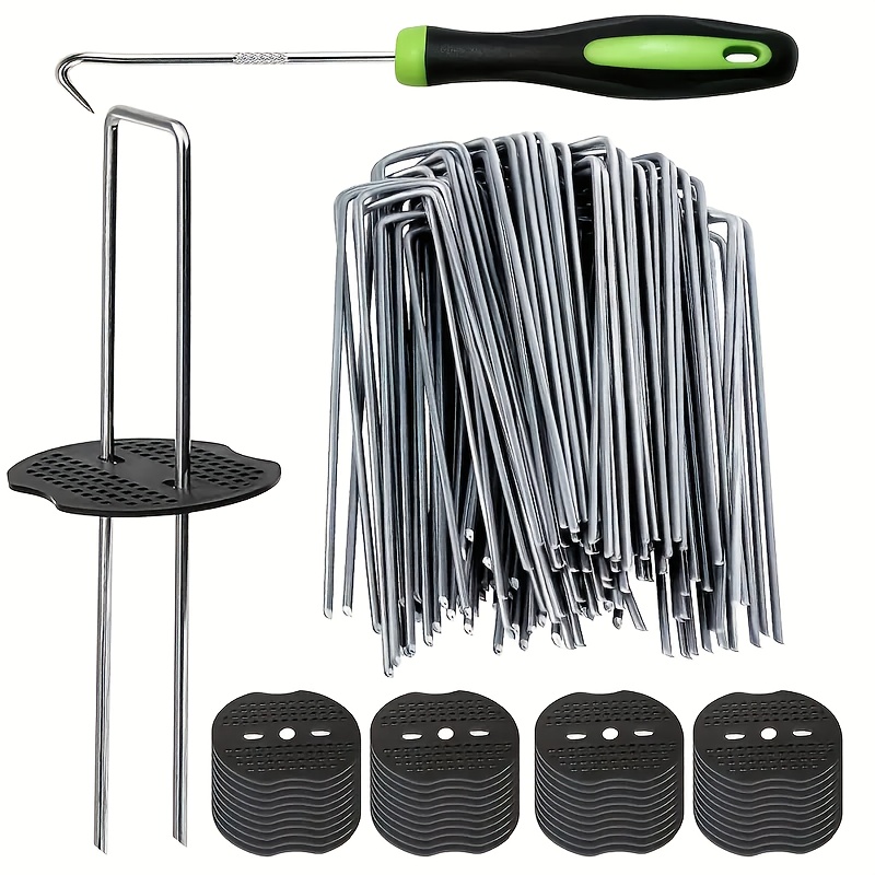 101個のガーデンステークセット - U字型亜鉛メッキランド - Gardening Tools Set のレビューと価格