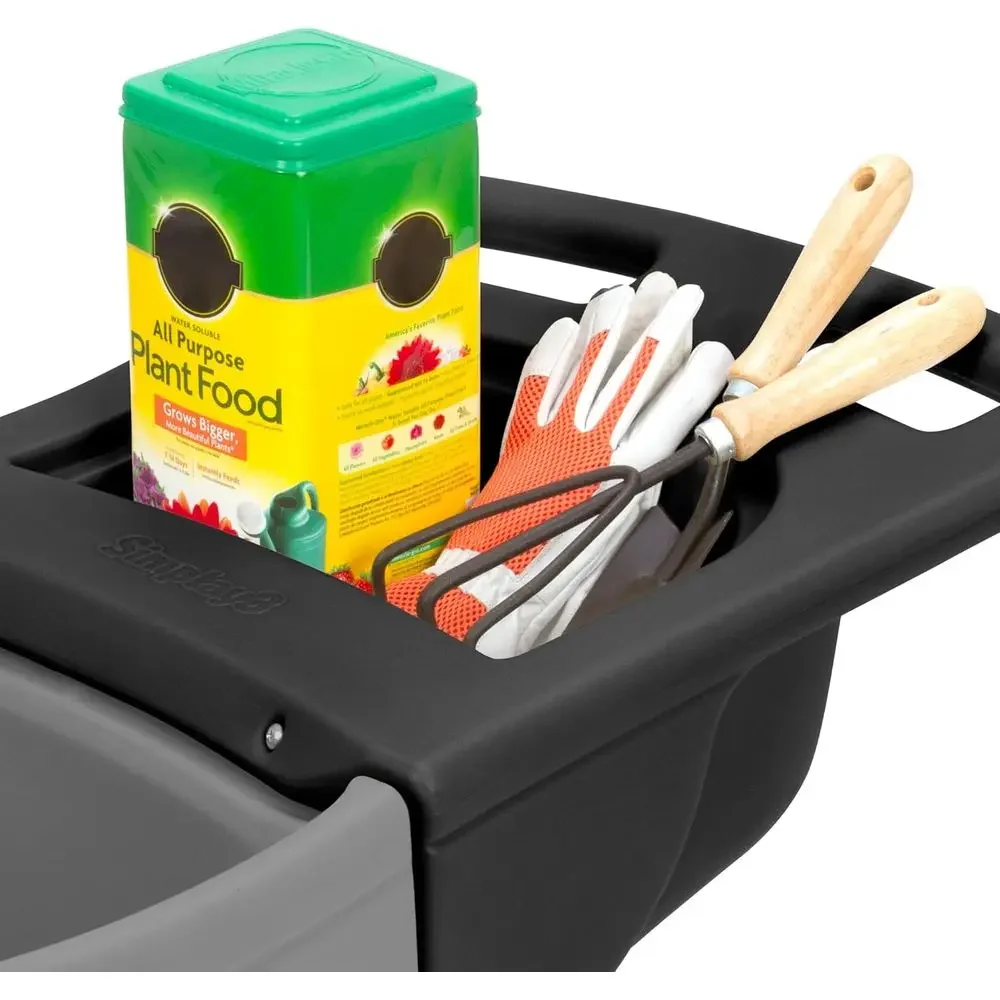 耐久性のある手押し車、園芸工具用収納トレイ付き - 大型で回 - Gardening Tools Made In Usa のレビューと価格