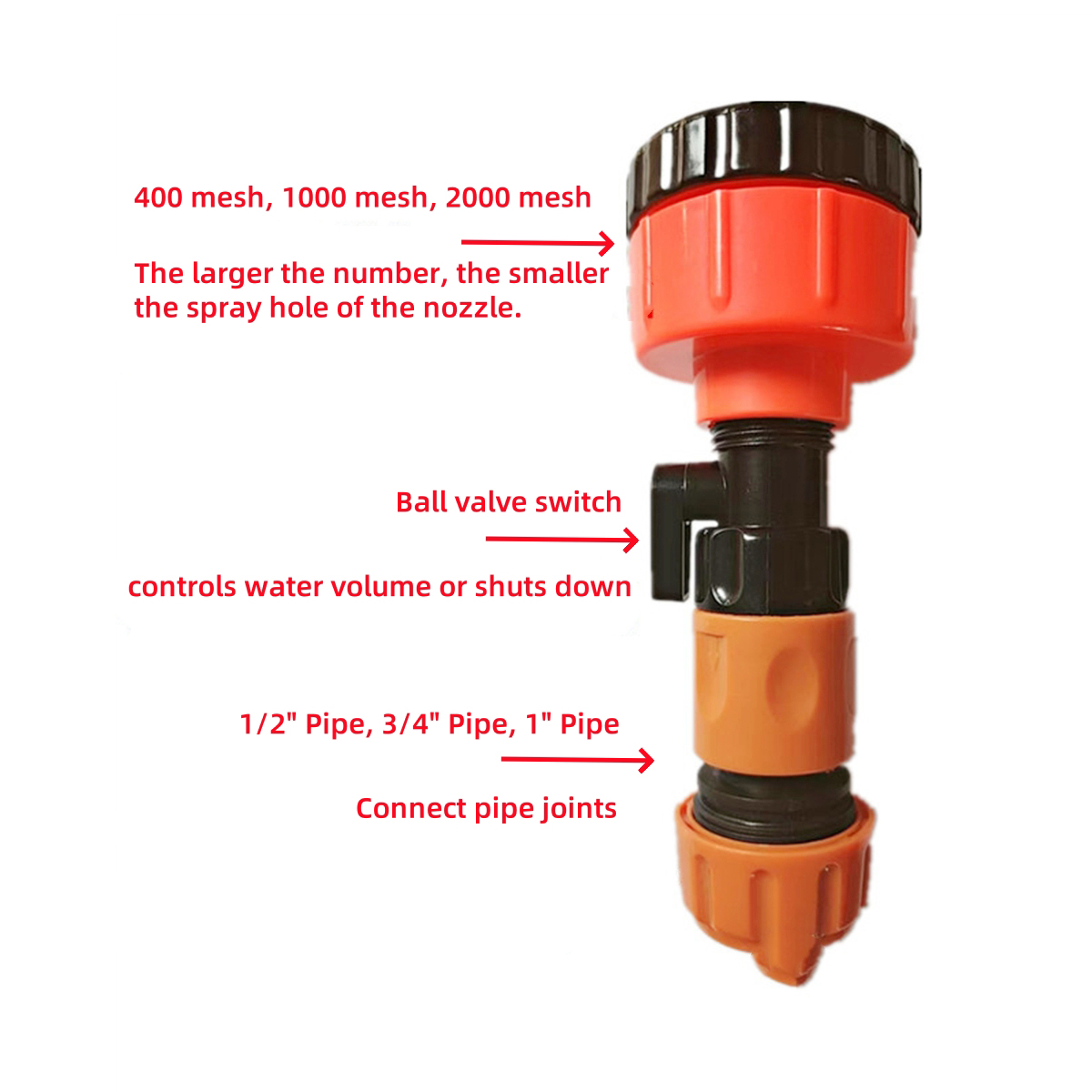 耐久性のあるガーデン散水ノズル 400/1000/2000メ - Garden Hose Nozzle のレビューと価格