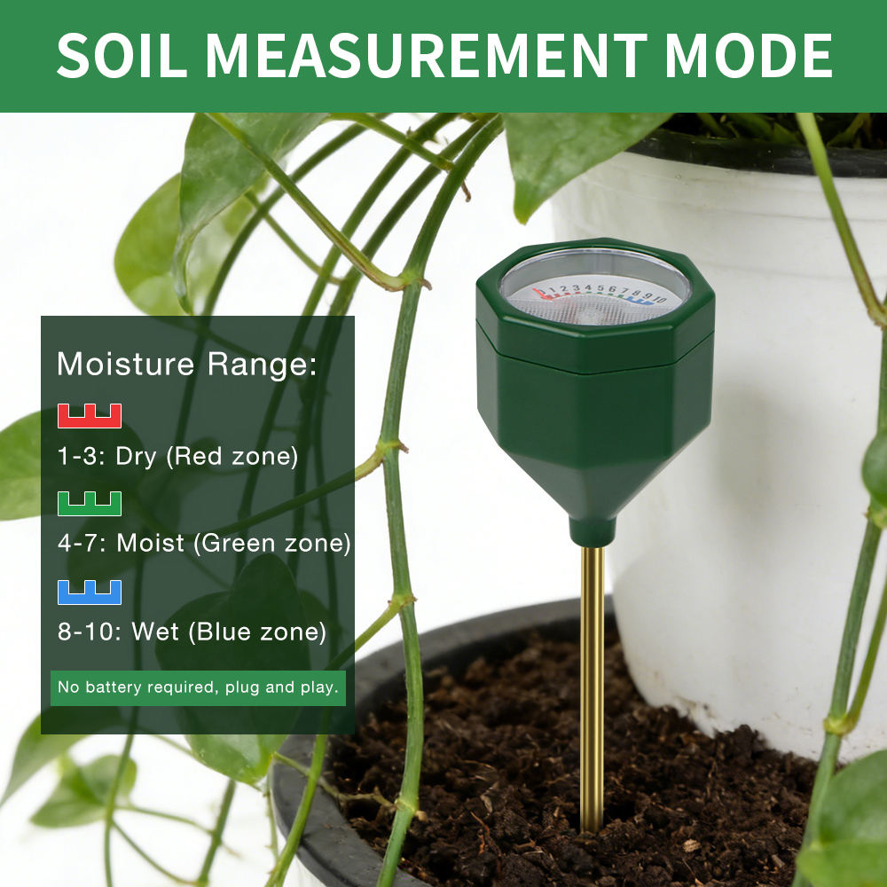 土壌水分計 土壌水分検出器 バッテリー不要 給水水分テスト  - Gardening Tools Required のレビューと価格