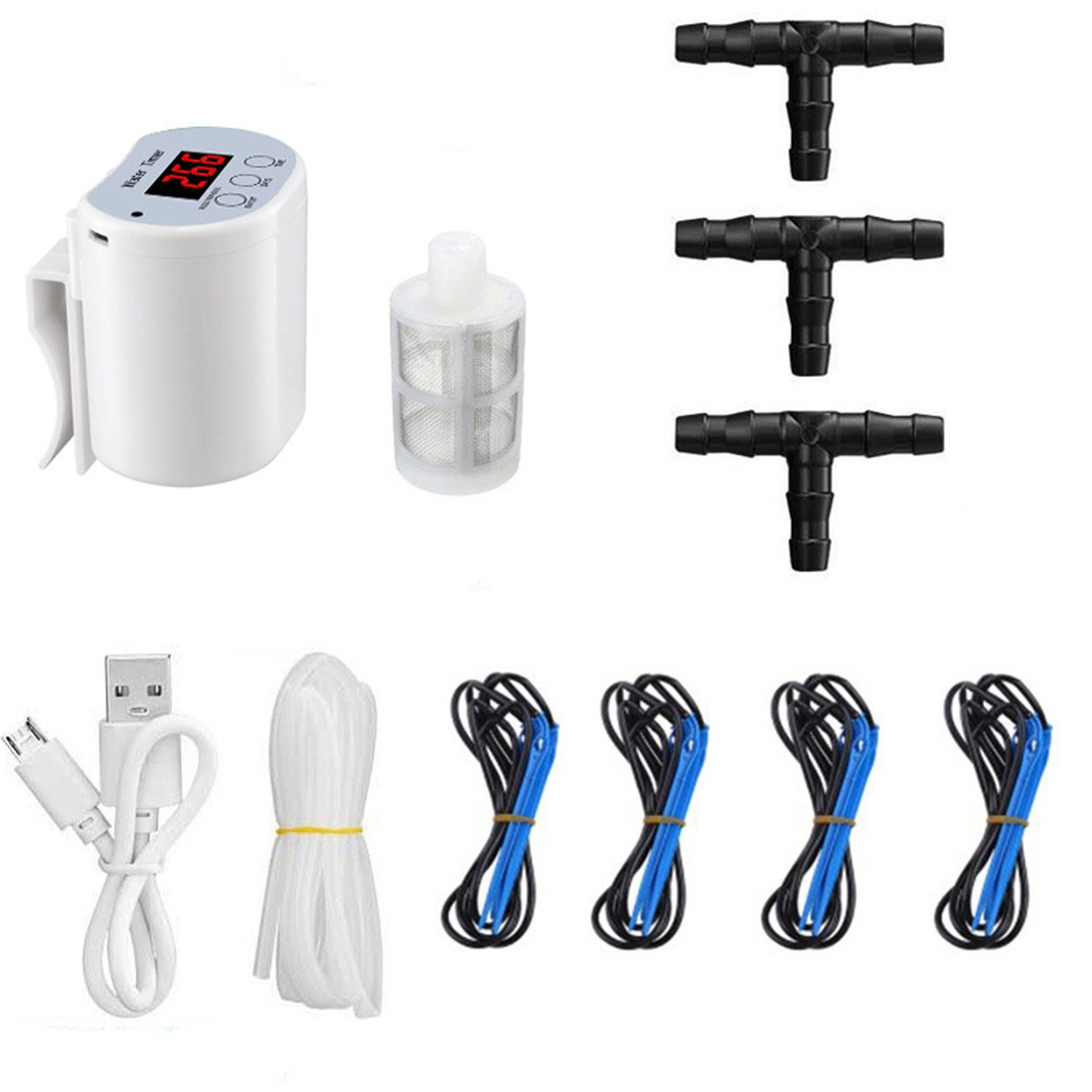 鉢植え自動散水システム、点滴灌漑キット、自動給水装置、水タイ - Drip Irrigation Kit のレビューと価格