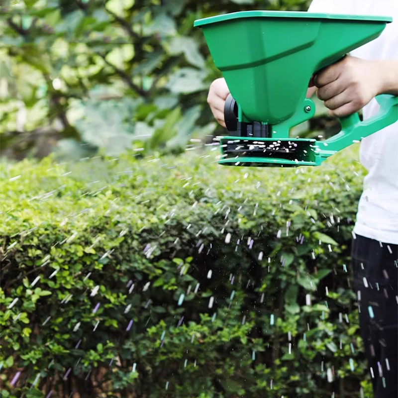 草の種子散布機、小型肥料散布機、手回し式芝生種子散布機 種ま - Grass Seed Spreader のレビューと価格