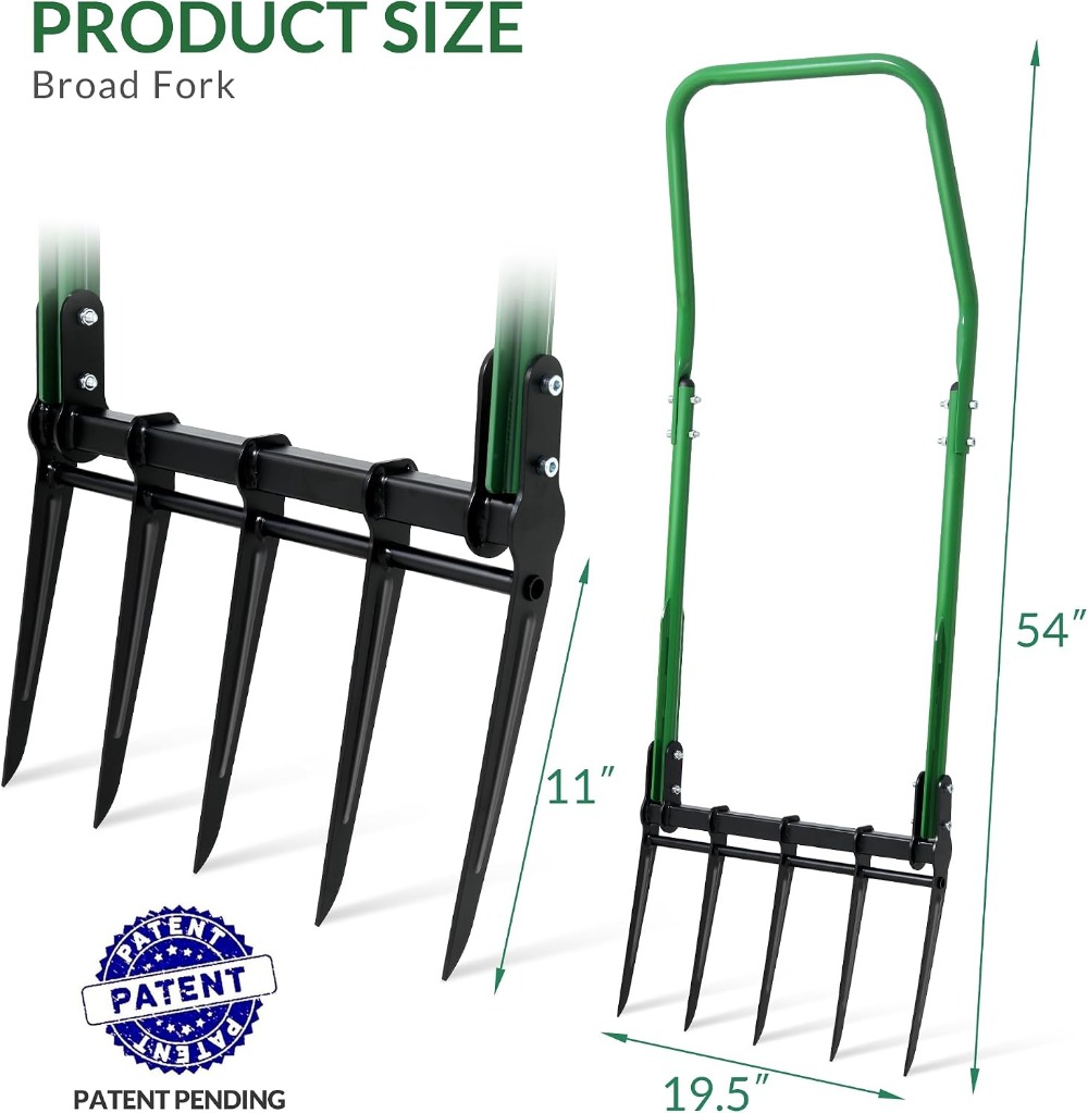 頑丈な5本爪広幅フォークガーデンツール、人間工学に基づいたU - Gardening Tools For Digging のレビューと価格
