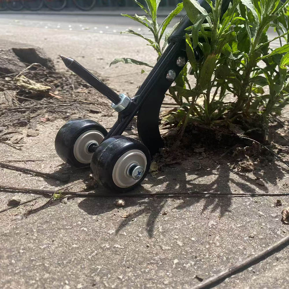 頑丈な庭の除草ツール 手動除草機 芝刈り機と補助ホイール付き - Grass Seed Spreader のレビューと価格