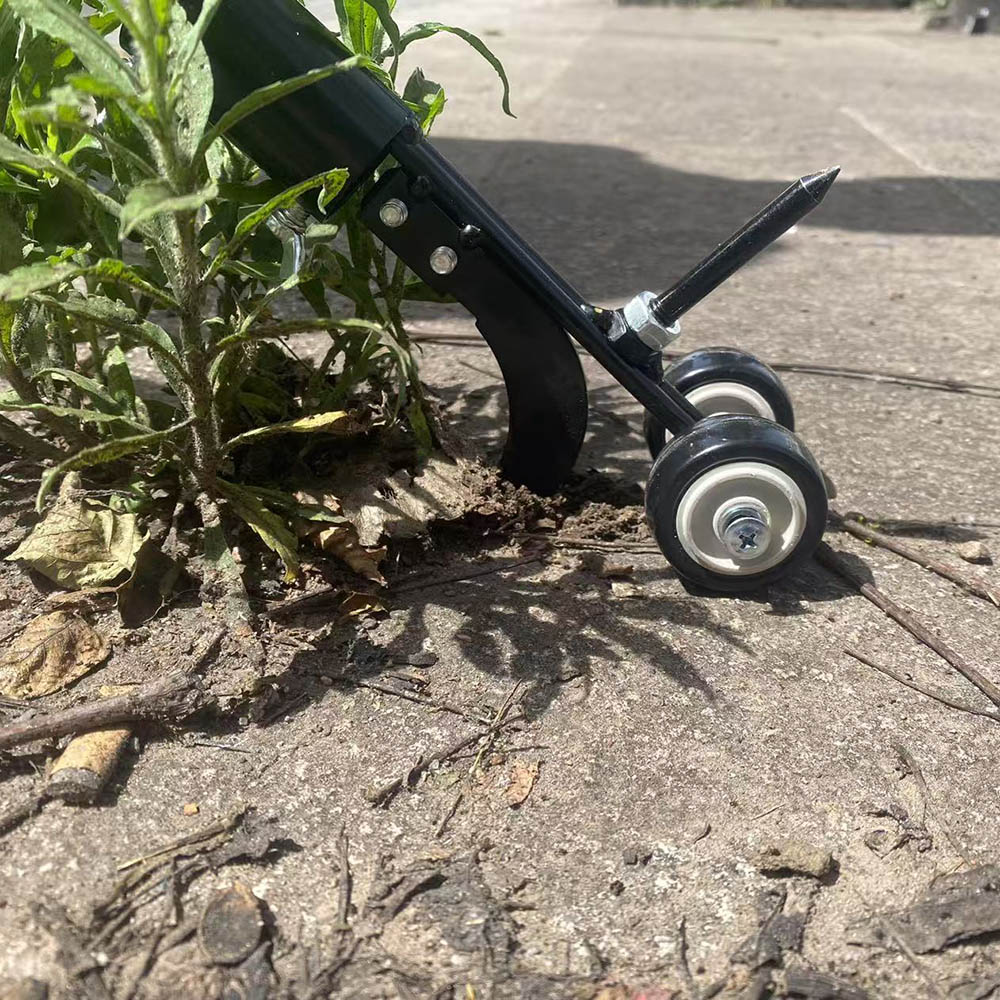 頑丈な庭の除草ツール 手動除草機 芝刈り機と補助ホイール付き - Grass Seed Spreader のレビューと価格