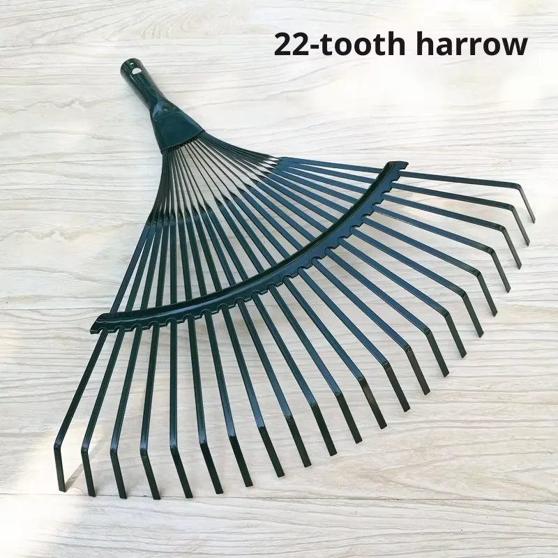 22歯木製ハンドル草かきくわ、幅40cm、高炭素鋼線、園芸工 - Gardening Tools Bd のレビューと価格