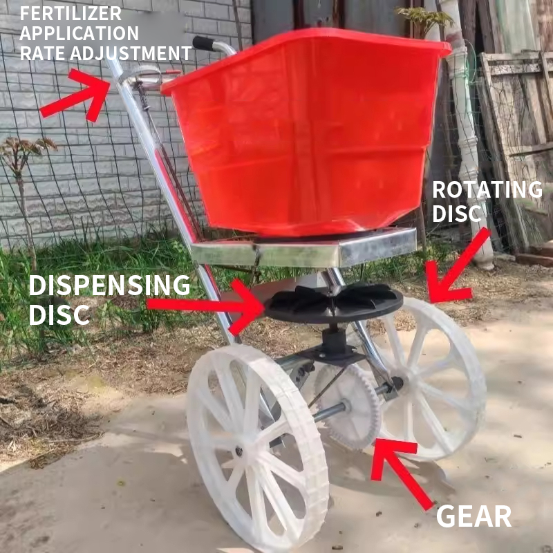 コンパクト多機能草種播種施肥機 |   農業用手押し式散布機 - Grass Seed Spreader のレビューと価格