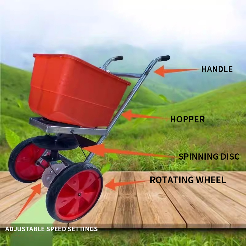 コンパクト多機能草種播種施肥機 |   農業用手押し式散布機 - Grass Seed Spreader のレビューと価格