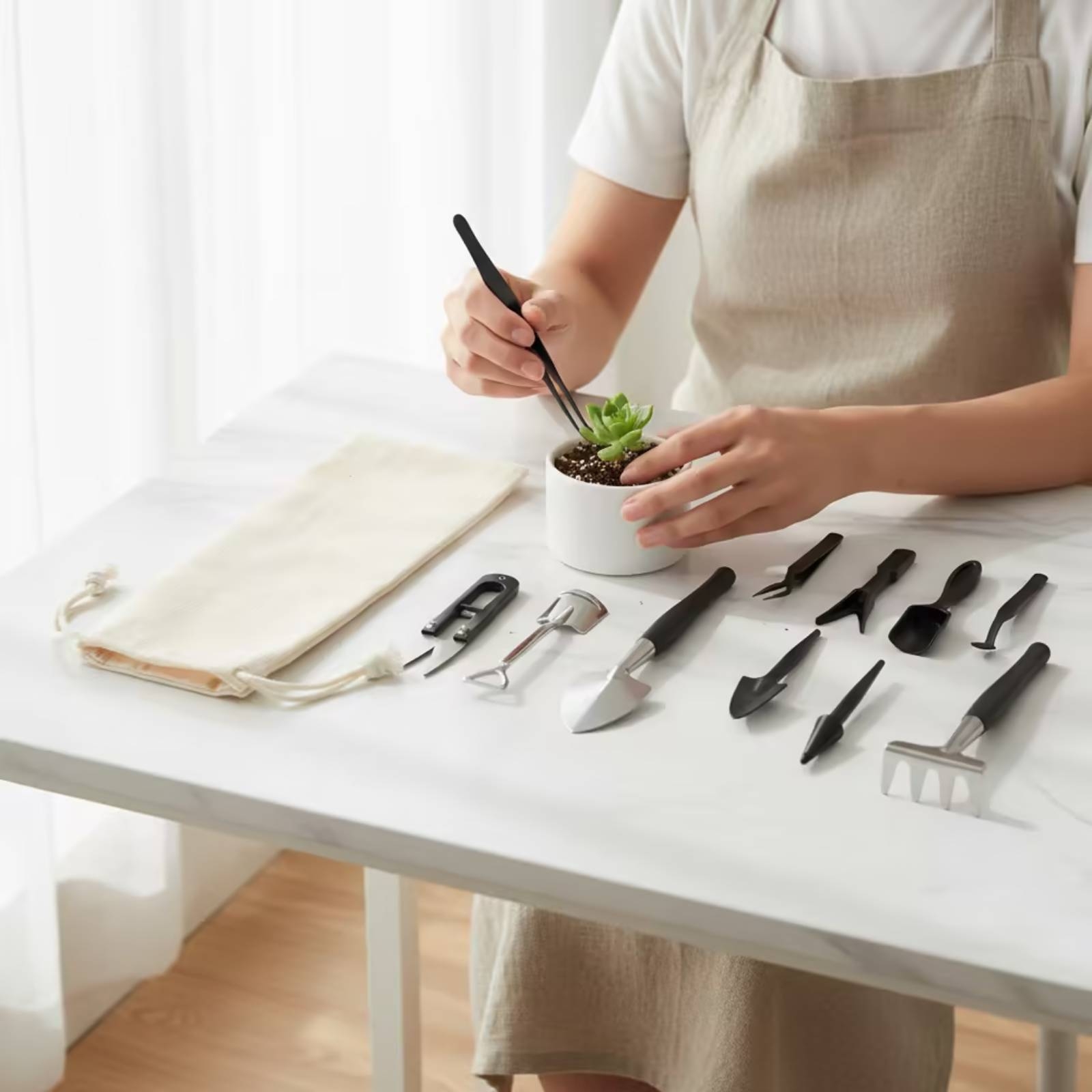 12点セットの多肉植物用ツールセット（ポーチ付き）、防錆多肉 - Gardening Tools Set のレビューと価格