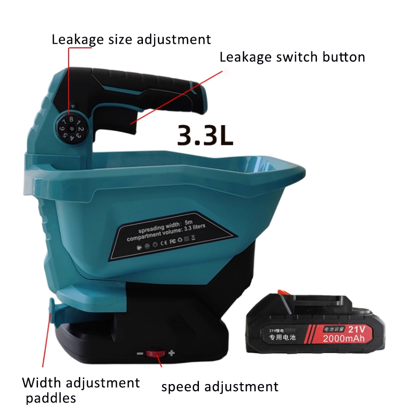 3.3L 自動肥料散布機ハンドヘルド電動肥料散布機草の種子野 - Grass Seed Spreader のレビューと価格