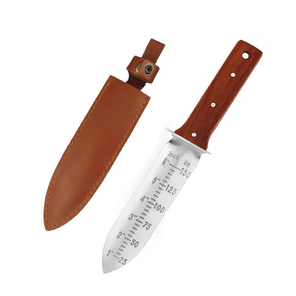 1個のプロ仕様のホリガーデンナイフ、革製シース、保護ハンドガ - Gardening Tools For Digging のレビューと価格