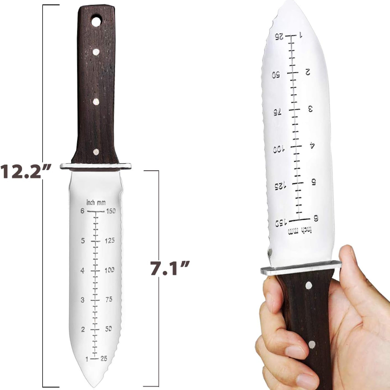 1個のプロ仕様のホリガーデンナイフ、革製シース、保護ハンドガ - Gardening Tools For Digging のレビューと価格