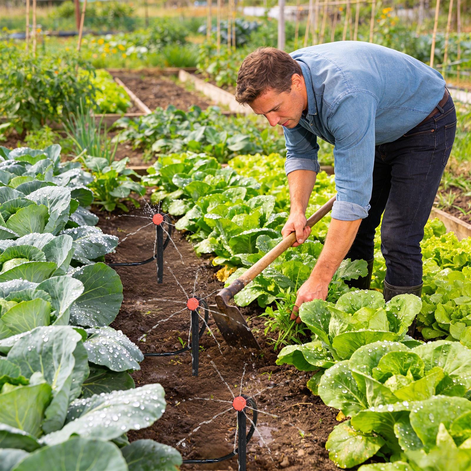 庭用灌漑システム 33フィートホース 自動ミスト散布 屋外自 - Drip Irrigation Kit のレビューと価格