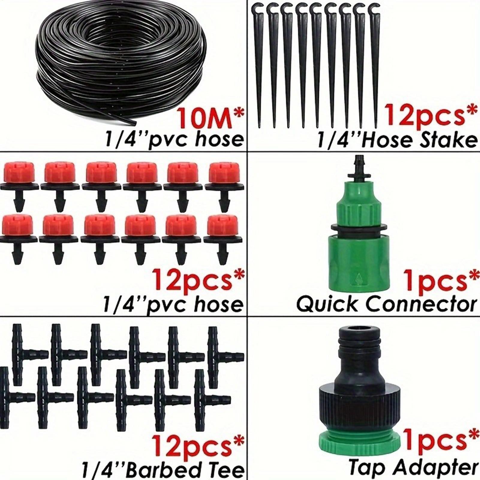 庭用灌漑システム 33フィートホース 自動ミスト散布 屋外自 - Drip Irrigation Kit のレビューと価格