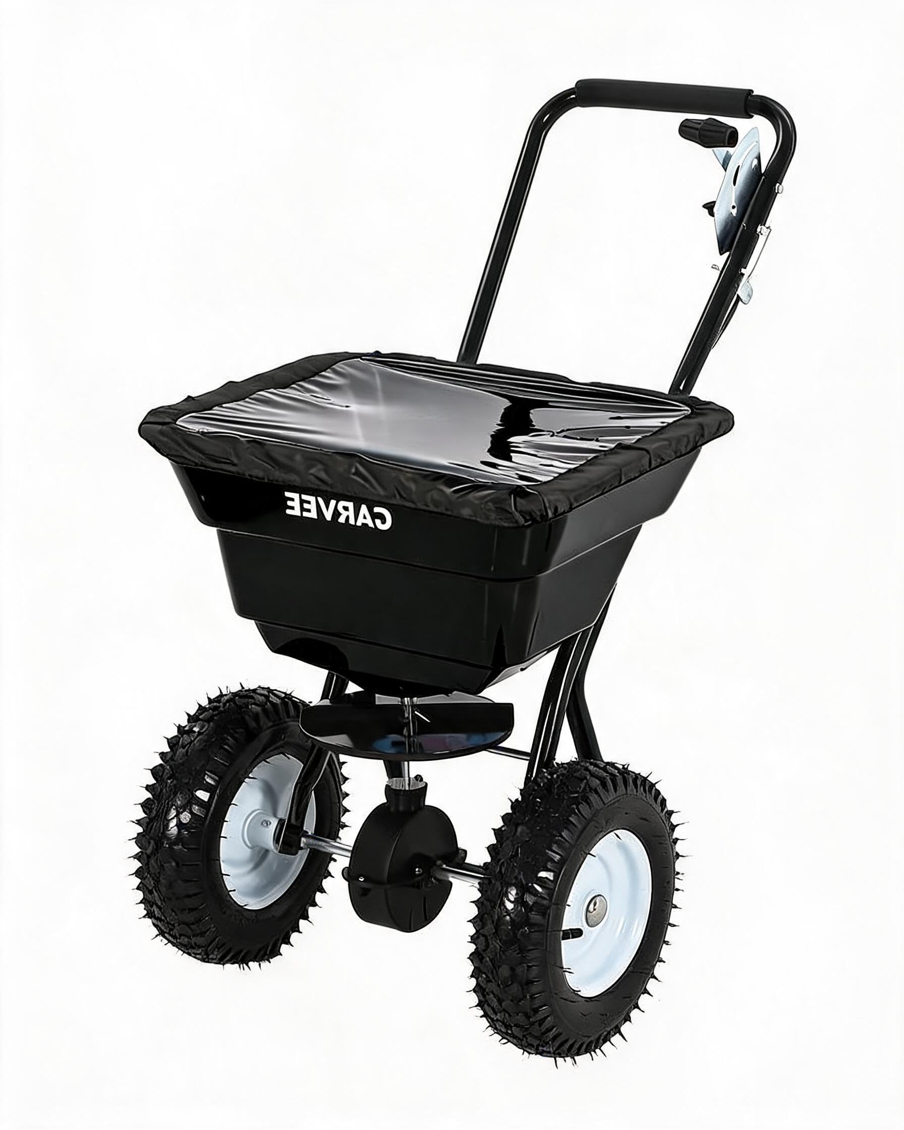 80ポンド推力の散布機、12フィートの散布幅、13インチの全 - Grass Seed Spreader のレビューと価格