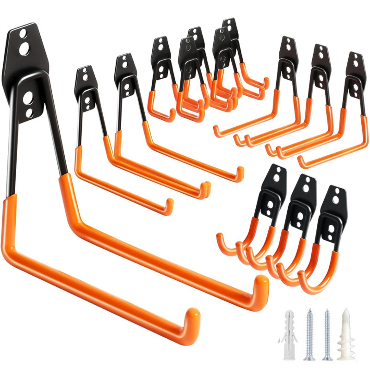 頑丈な壁掛け式メタルガレージフック、穴あけ不要の錬鉄製耐荷重 - Gardening Tools For Digging のレビューと価格