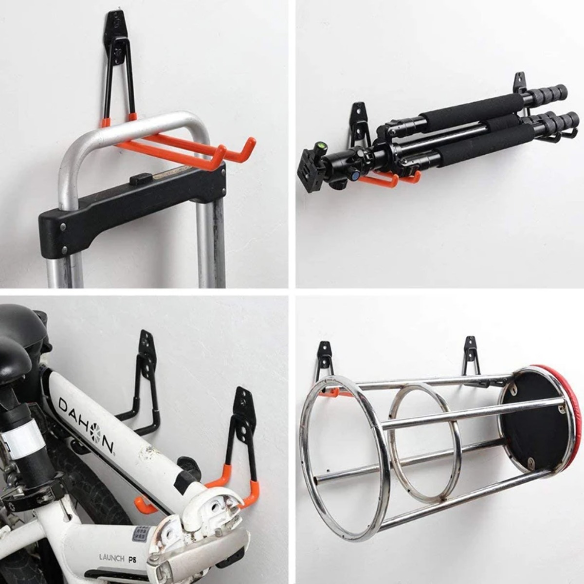 頑丈な壁掛け式メタルガレージフック、穴あけ不要の錬鉄製耐荷重 - Gardening Tools For Digging のレビューと価格