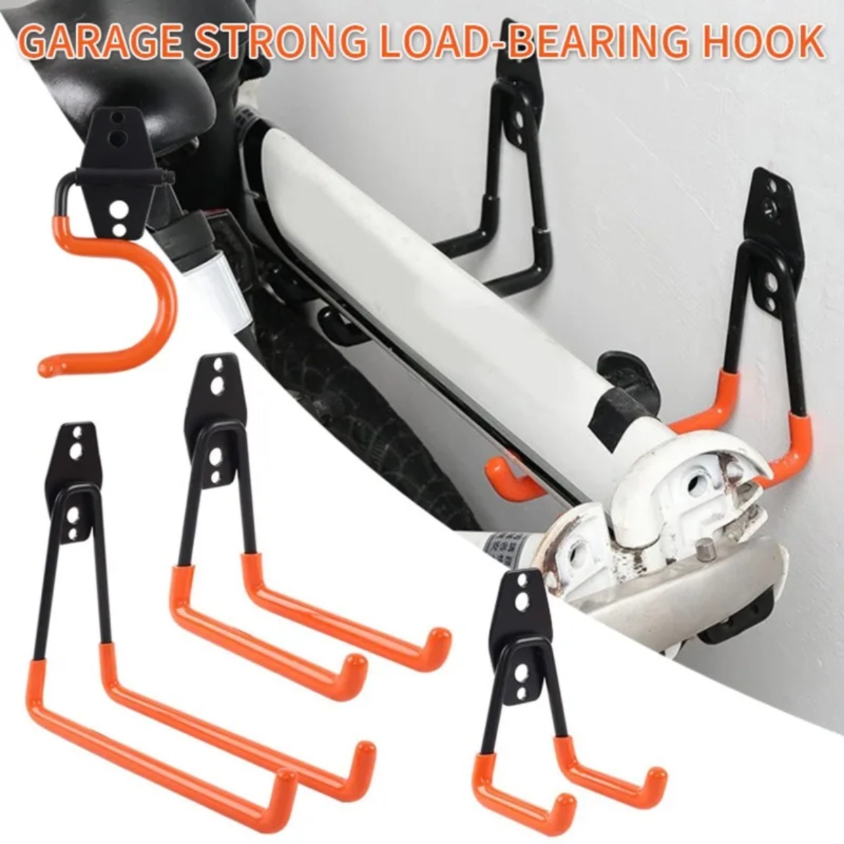頑丈な壁掛け式メタルガレージフック、穴あけ不要の錬鉄製耐荷重 - Gardening Tools For Digging のレビューと価格
