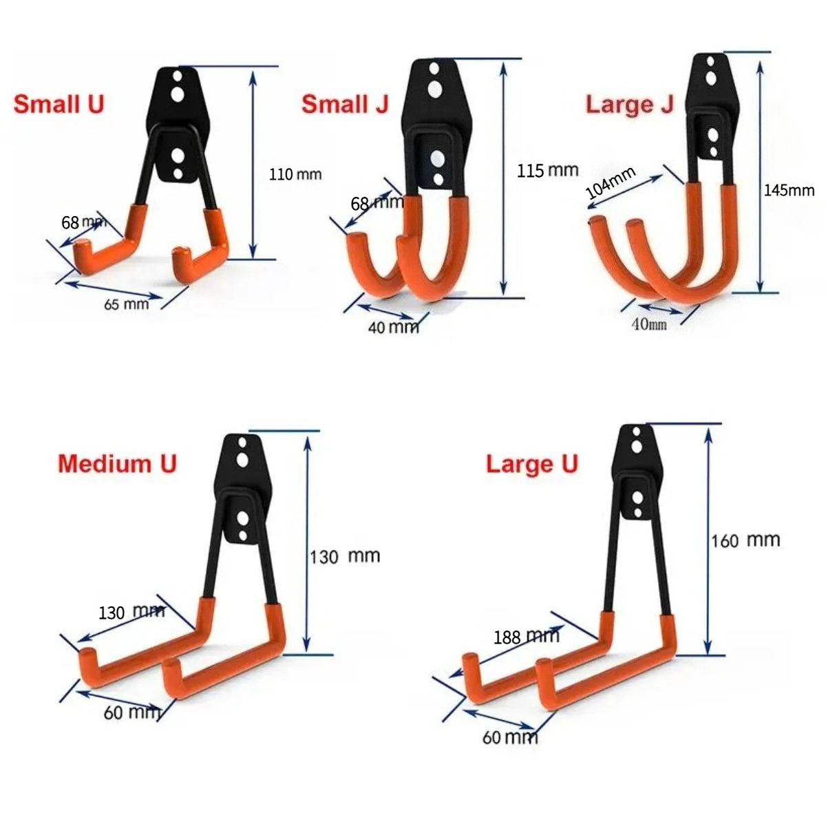 頑丈な壁掛け式メタルガレージフック、穴あけ不要の錬鉄製耐荷重 - Gardening Tools For Digging のレビューと価格