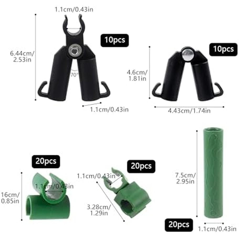 80個入り 11mm ガーデン トレリス コネクター クリッ - Gardening Tools Set のレビューと価格