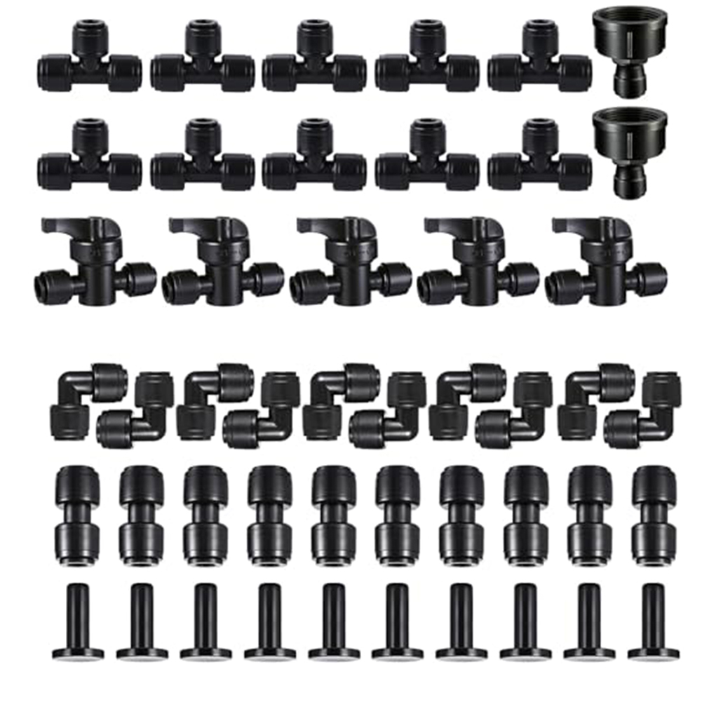 点滴灌漑クイック接続キット 47個入り 14インチ プッシュ - Drip Irrigation Kit のレビューと価格
